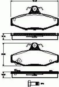 Akebono AN-8024K - Комплект спирачно феродо, дискови спирачки vvparts.bg