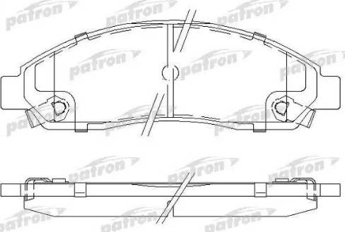 Patron PBP1816 - Комплект спирачно феродо, дискови спирачки vvparts.bg