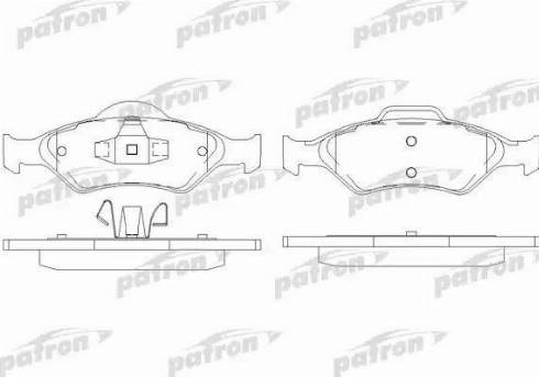 Patron PBP1393 - Комплект спирачно феродо, дискови спирачки vvparts.bg