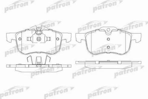 Patron PBP1355 - Комплект спирачно феродо, дискови спирачки vvparts.bg