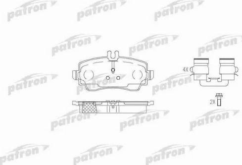 Patron PBP1357 - Комплект спирачно феродо, дискови спирачки vvparts.bg