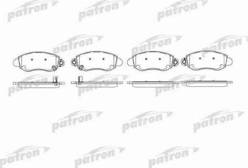 Patron PBP1381 - Комплект спирачно феродо, дискови спирачки vvparts.bg