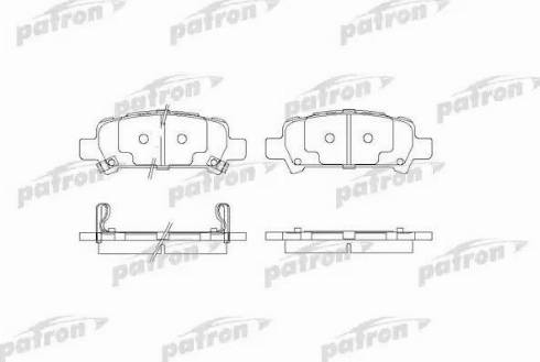 Patron PBP1333 - Комплект спирачно феродо, дискови спирачки vvparts.bg