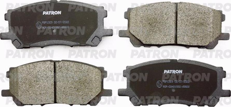 Patron PBP1329 - Комплект спирачно феродо, дискови спирачки vvparts.bg