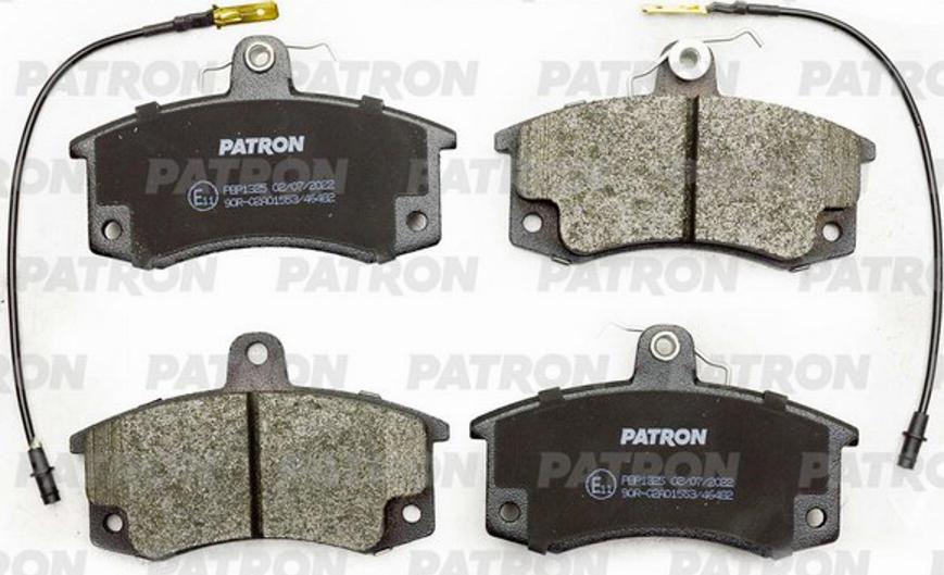 Patron PBP1325 - Комплект спирачно феродо, дискови спирачки vvparts.bg