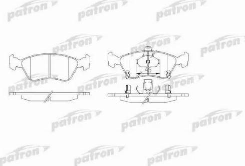 Patron PBP1321 - Комплект спирачно феродо, дискови спирачки vvparts.bg