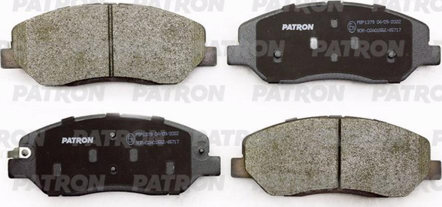 Patron PBP1379 - Комплект спирачно феродо, дискови спирачки vvparts.bg