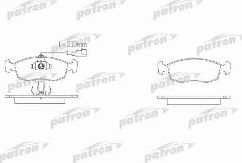 Patron PBP1377 - Комплект спирачно феродо, дискови спирачки vvparts.bg