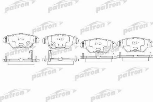 Patron PBP1294 - Комплект спирачно феродо, дискови спирачки vvparts.bg