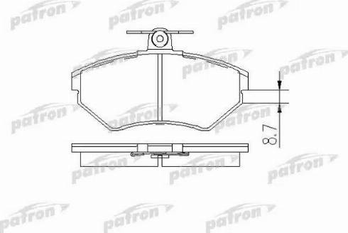 Patron PBP1289 - Комплект спирачно феродо, дискови спирачки vvparts.bg