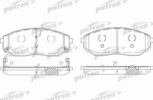 Patron PBP1735 - Комплект спирачно феродо, дискови спирачки vvparts.bg