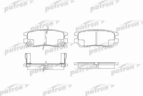 Patron PBP804 - Комплект спирачно феродо, дискови спирачки vvparts.bg