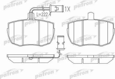 Patron PBP829 - Комплект спирачно феродо, дискови спирачки vvparts.bg