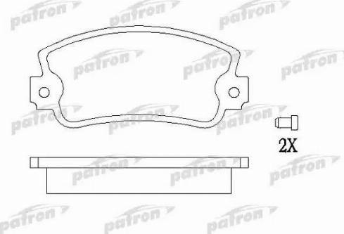 Patron PBP346 - Комплект спирачно феродо, дискови спирачки vvparts.bg