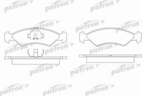 Patron PBP365 - Комплект спирачно феродо, дискови спирачки vvparts.bg