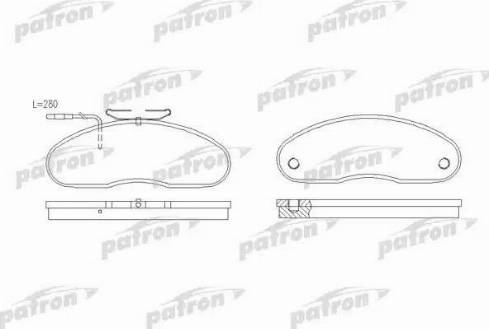 Patron PBP791 - Комплект спирачно феродо, дискови спирачки vvparts.bg