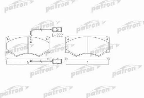 Patron PBP709 - Комплект спирачно феродо, дискови спирачки vvparts.bg