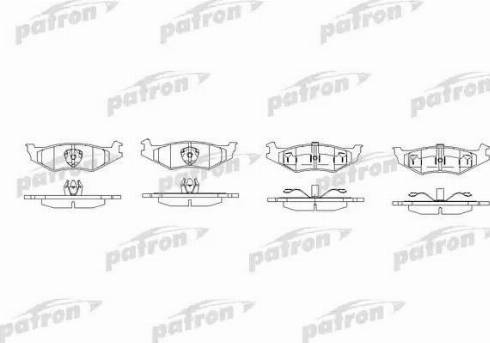 Patron PBP7012 - Комплект спирачно феродо, дискови спирачки vvparts.bg