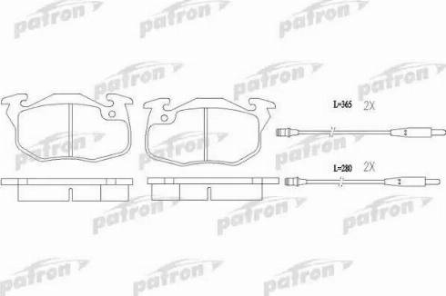 Patron PBP719 - Комплект спирачно феродо, дискови спирачки vvparts.bg