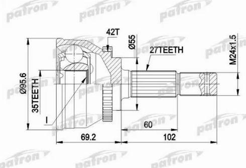 Patron PCV9094 - Каре комплект, полуоска vvparts.bg