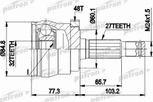 Patron PCV9102 - Каре комплект, полуоска vvparts.bg