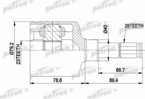 Patron PCV4014 - Каре комплект, полуоска vvparts.bg