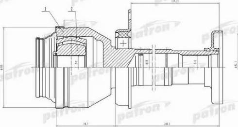 Patron PCV4841 - Каре комплект, полуоска vvparts.bg