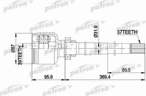 Patron PCV5016 - Каре комплект, полуоска vvparts.bg