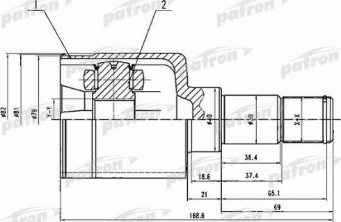 Patron PCV1493 - Каре комплект, полуоска vvparts.bg