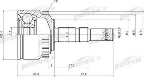 Patron PCV1451 - Каре комплект, полуоска vvparts.bg