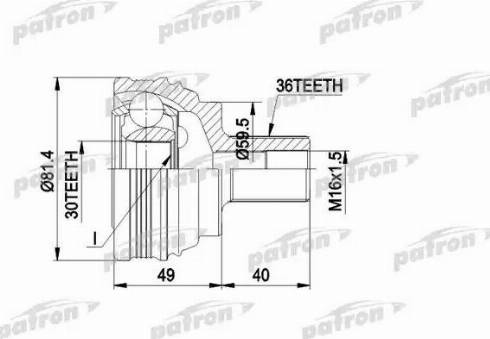 Patron PCV1465 - Каре комплект, полуоска vvparts.bg