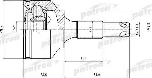 Patron PCV1407 - Каре комплект, полуоска vvparts.bg