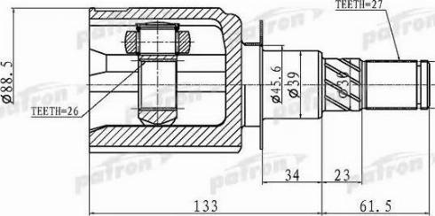 Patron PCV1410 - Каре комплект, полуоска vvparts.bg