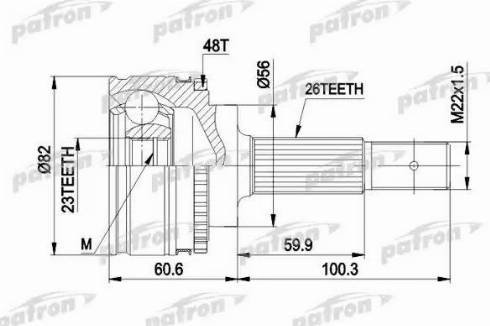 Patron PCV1483 - Каре комплект, полуоска vvparts.bg