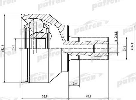 Patron PCV1563 - Каре комплект, полуоска vvparts.bg