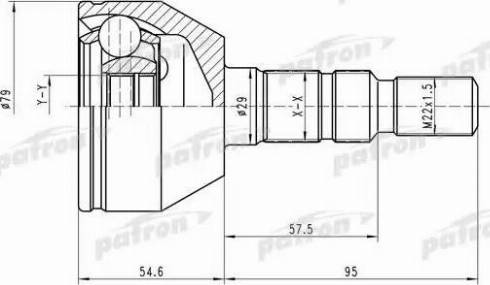 Patron PCV1504 - Каре комплект, полуоска vvparts.bg