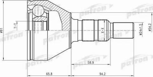 Patron PCV1506 - Каре комплект, полуоска vvparts.bg