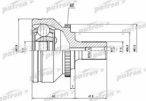 Patron PCV1538 - Каре комплект, полуоска vvparts.bg