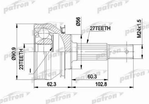 Patron PCV1098 - Каре комплект, полуоска vvparts.bg