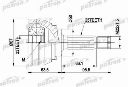 Patron PCV1048 - Каре комплект, полуоска vvparts.bg