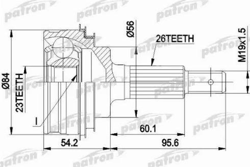 Patron PCV1030 - Каре комплект, полуоска vvparts.bg