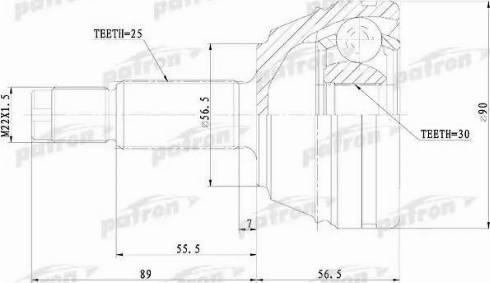 Patron PCV1074 - Каре комплект, полуоска vvparts.bg