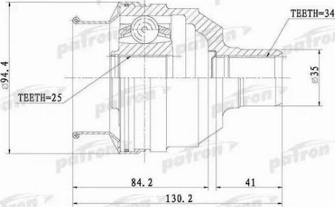 Patron PCV1072 - Каре комплект, полуоска vvparts.bg