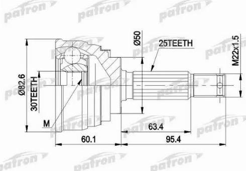 Patron PCV1191 - Каре комплект, полуоска vvparts.bg