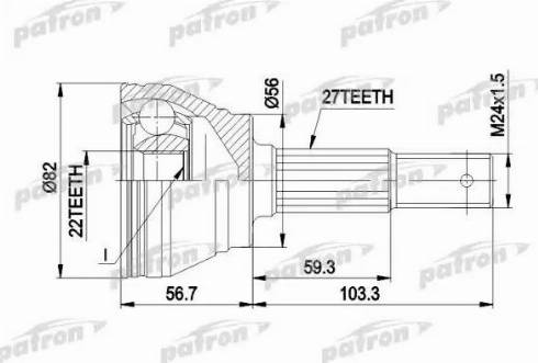 Patron PCV1164 - Каре комплект, полуоска vvparts.bg