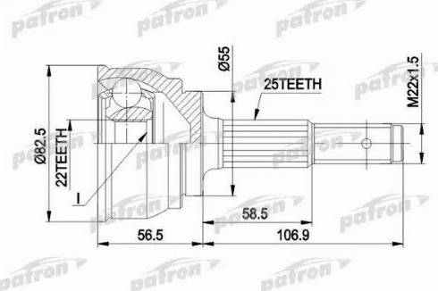 Patron PCV1163 - Каре комплект, полуоска vvparts.bg