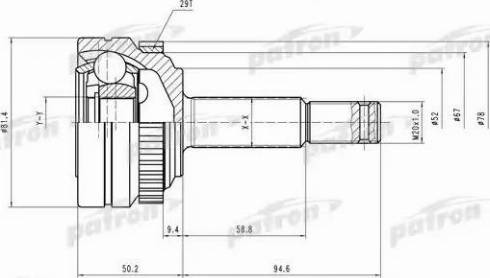 Patron PCV1118 - Каре комплект, полуоска vvparts.bg