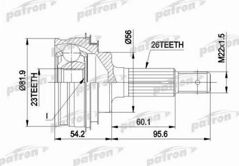 Patron PCV1346 - Каре комплект, полуоска vvparts.bg