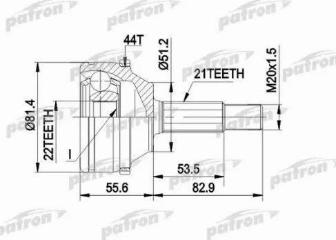 Patron PCV1310 - Каре комплект, полуоска vvparts.bg