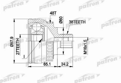 Patron PCV1389 - Каре комплект, полуоска vvparts.bg